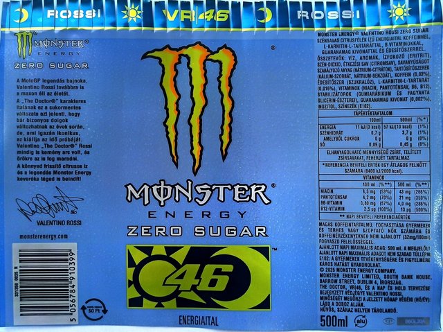 MONSTER — ZERO SUGAR VR46 ROSSI