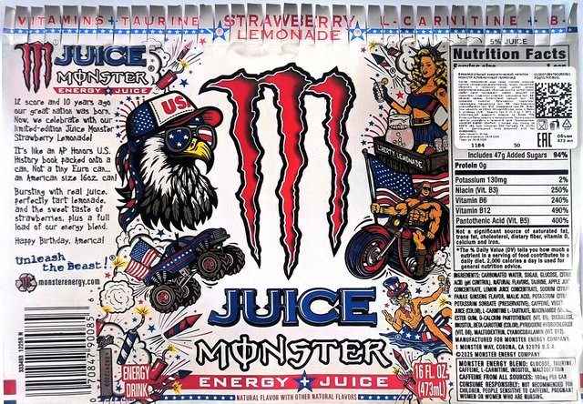 MONSTER — JUICED STRAWBERRY LEMONADE